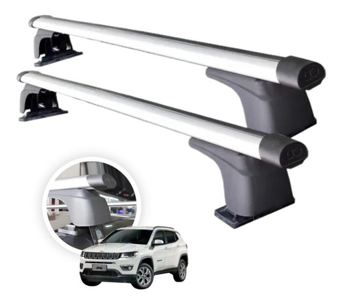 Barras Porta Equipaje De Aluminio Para Auto Jeep Compass