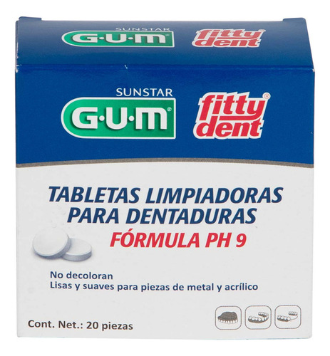 Tabletas Limpiadoras Fitty Dent 40 Comprimidos Con EnvĂo