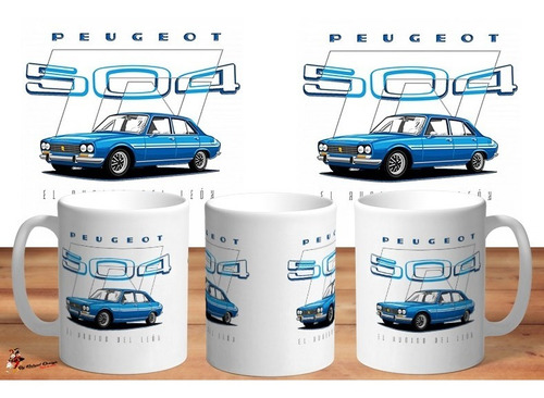 Taza De Ceramica Peugeot 504 Tn Autos De Coleccion Retro