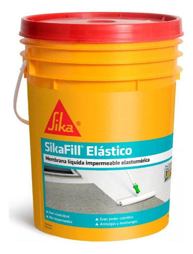 Sikafill Elástico Membrana Liquida 20 Lts.+rodillo+bandeja