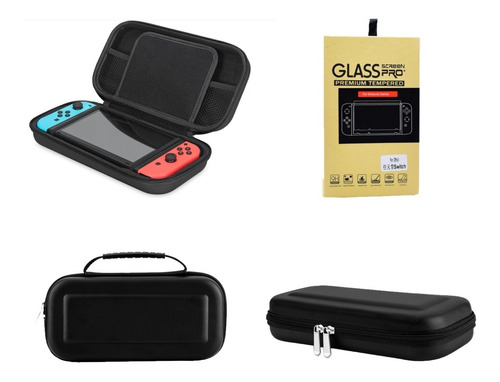 Protección Nintendo Switch Bolso + Mica+ Carcasa + Portajue