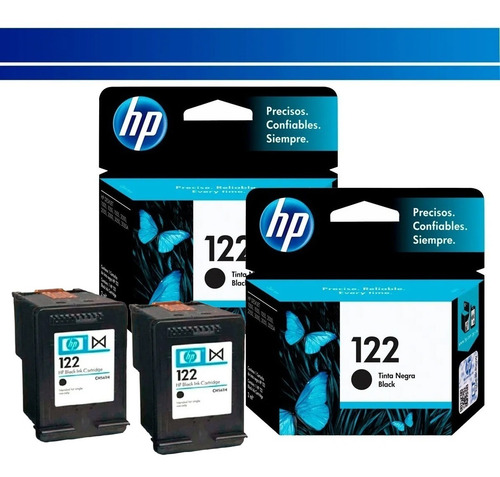 Combo 2 Cartuchos Hp 122 Tinta Original Negro Ch561hl