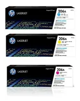 Comprar Juego De Toners Hp 206a Amarillo-magenta-cian Originales