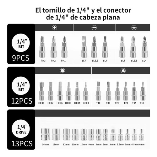 ~ 46pc Juego De Herramientas Mecanicas Manuales Mecanico