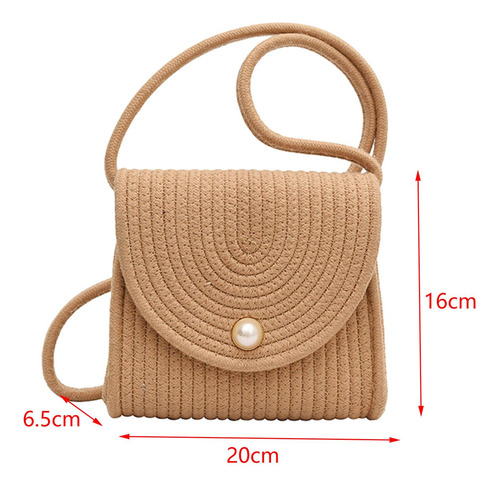 Bolso Bandolera Para Mujer, Playa De Verano, Bolso Caqui