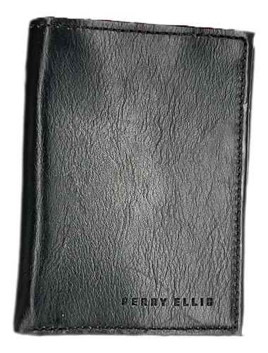 Cartera Perry Ellis Negra Tipo Tríptico Envío Gratis + Msi