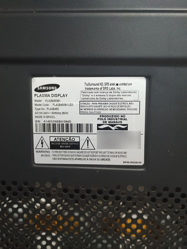 Tela Display Plasma Tv Samsung Pl42b450b1 Leia A Descrição (Usado)