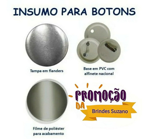 Insumo/ Suprimentos Para Boton 100pçs 4,5 Cm