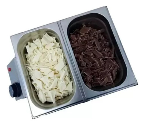 Derretedeira De Chocolate Inox 10kg C/ 2 Cubas 5 Kg 220v