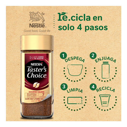 2 Nescafé Taster S Choice Café Soluble Gourmet Blend 100gr