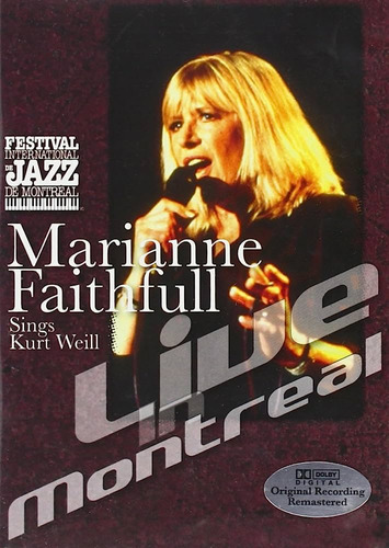 Dvd Marianne Faithfull Live In Montreal Jazz Festival