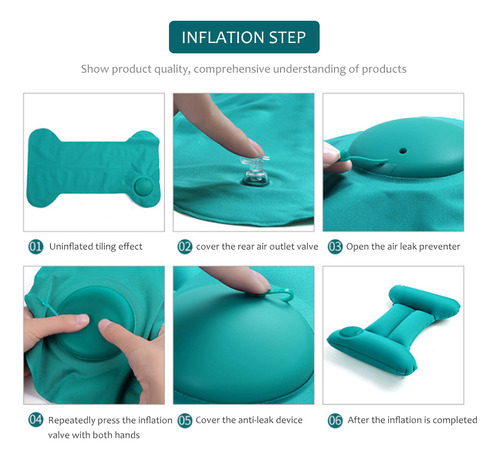 Almohada Ergonómica Con Soporte Lumbar Inflable Para Viajes