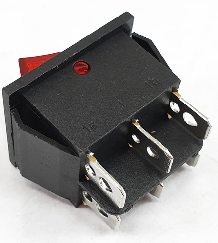 Llave Tecla On-off-on 6 Patas 3 Posiciones Doble Inversor
