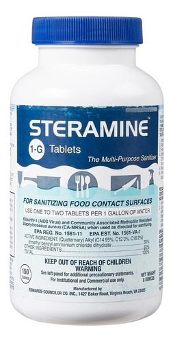 Steramine Tabletas Desinfectantes Cuaternarios - Estuche De.