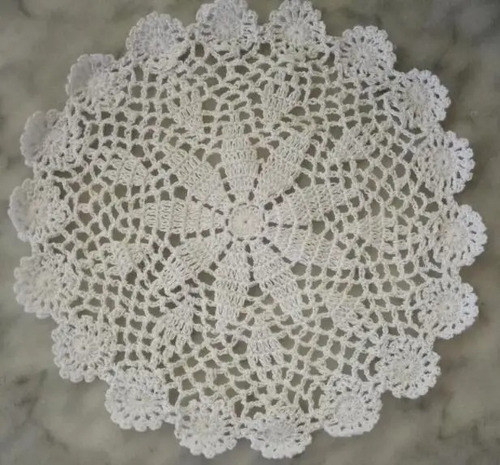 Paño De Mesa Tejido Crochet/ Conjunto  Paños Centro De Mesa
