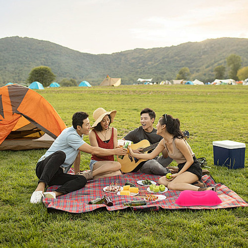 Almohada Inflable Camping Y Playa Descanso Portátil