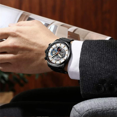 Reloj Cronógrafo De Curren 8391 Hombre Acero Inoxidable
