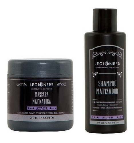 Combo Shampoo Y Máscara Matizadora Violeta Legioners Silver 