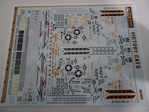 Escala 1/48 Decal Set Grumman F-14 Tomcat Victory Cats (Usado)