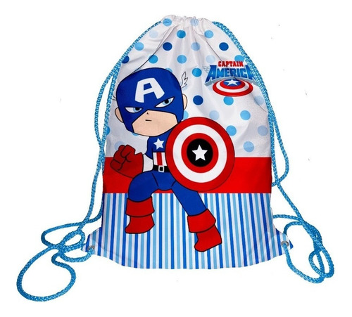 20 Morralito Dulcero Bolo Fiesta Infantil Capitan America