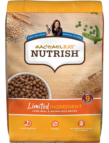 Rachael Ray Nutrish Limited Ingredient Dog Food, Lamb Meal &