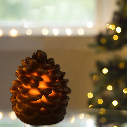 Vela Led Con Forma De Árbol De Navidad En V Que Parpadea, Fu