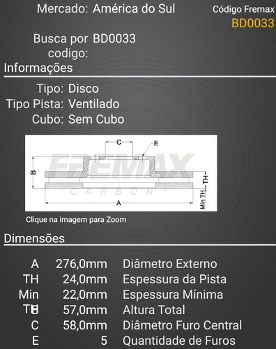 Imagem 3 de 5 de Par Disco Freio Dianteiro Subaru Legacy Ano 1990 Até 2005