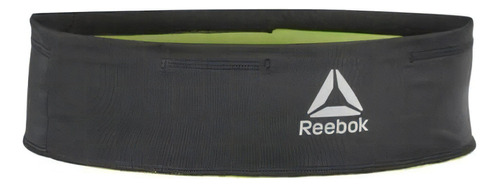 Riñonera Para Correr Reflectiva Reebok Supergym Color Negro Liso