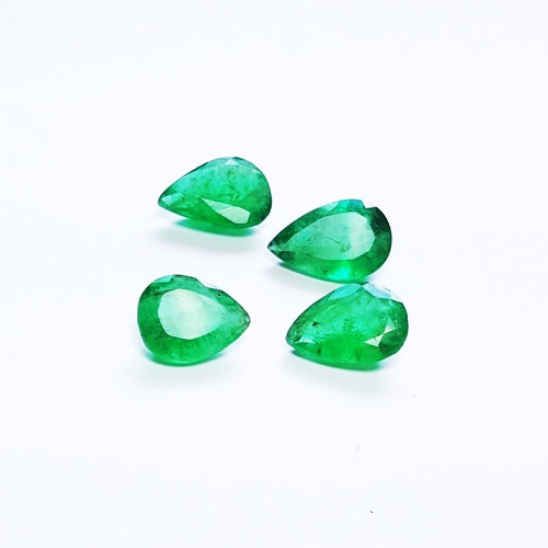 Conjunto Esmeraldas 4 Peças, 100% Naturais! 7,70 Quilates