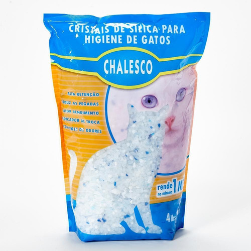 Areia Sanitaria Silica Gatos Chalesco 1,8 Kg