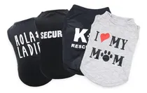 Comprar 4 Piezas Camiseta Para Perro Mascota I Love My Mom K9 Unit H