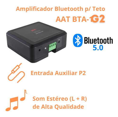 Kit Som Ambiente Amplificador Bluetooth Bta-1 G2 + Brinde