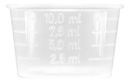 Copo Dosador Medidas 10ml Para Gpp Rosca 24mm (500 Unidades) Cor Translúcido