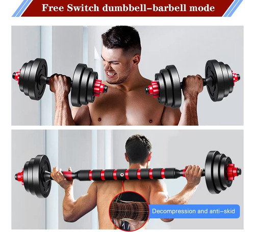 Juego De Mancuernas Ajustables 9-36 Kg, 2 En 1 Para Gimnasio