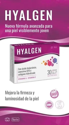 Hyalgen X 30 Acido Hialuronico + Coenzima Q10 + Colageno Sabor Neutro