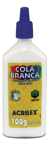 Cola Branca Acrilex 100g Pt C/ 3