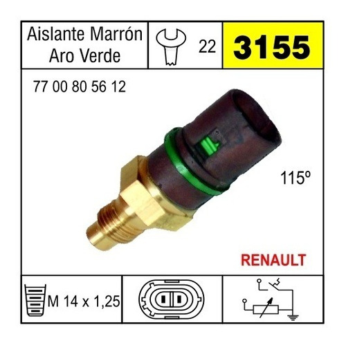 Bulbo Duplex Temperatura Renault Laguna 94/+ 2.2 Diesel