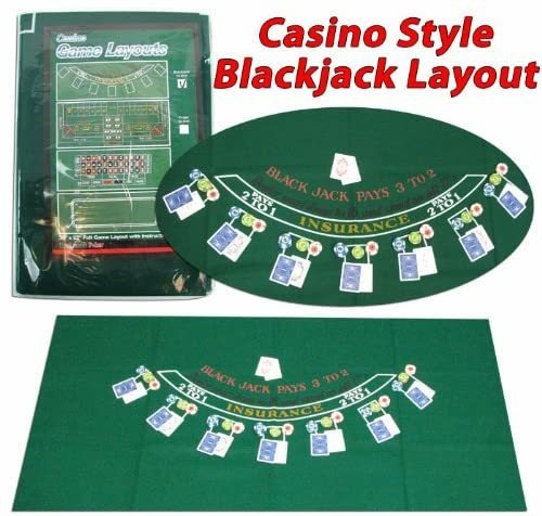 Trademark Poker 405694 Blackjack Layout, 36 X 72 Pulgadas