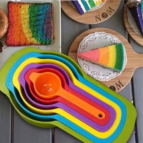 Taza Tazas Cuchara Medidora 6 Medidas Repostería Postre Tort