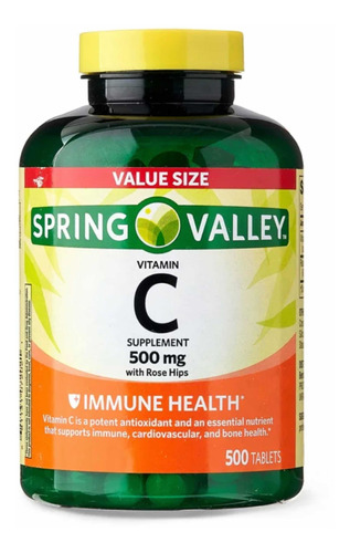 Vitamina C de rosa mosqueta de Spring Valley 500 mg