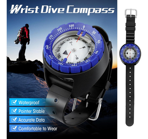 Scuba Compass, Compass De Muñeca De Buceo Impermeable Profes