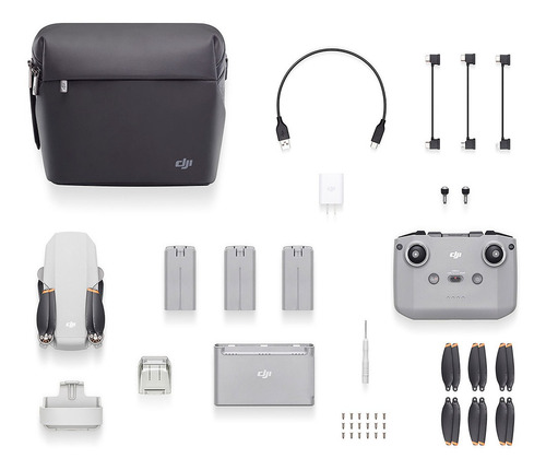 Dji Mavic Mini 2 Fly More Combo Drone Profesional 4k Oficial Color Light gray