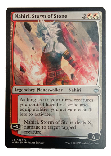 Carta Nahiri Storm Of Stone [war Spark] Mtg Planeswalker