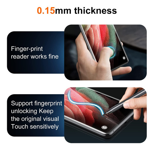 Uniqueme - Protector De Pantalla Para Samsung Galaxy S21 Ult