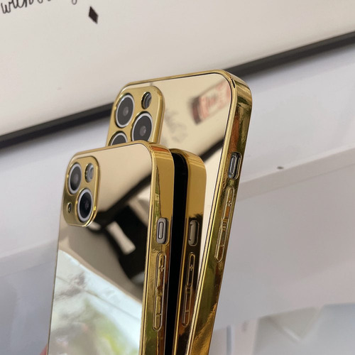 Funda Protectora Acrílica Efecto Espejo Para iPhone X Xs Max Xr 11 12 13 14 15 16 Pro Max 14plus 15plus 16plus