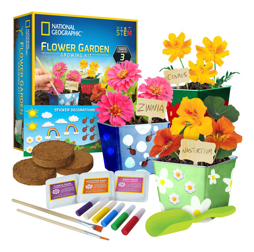 National Geographic Kit De Cultivo De Flores Para Nios, Deco