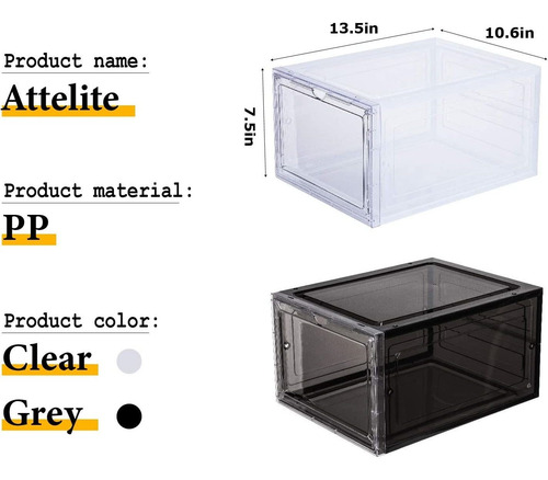 Caja De Zapatos Con Parte Delantera Abatible, Juego De ...