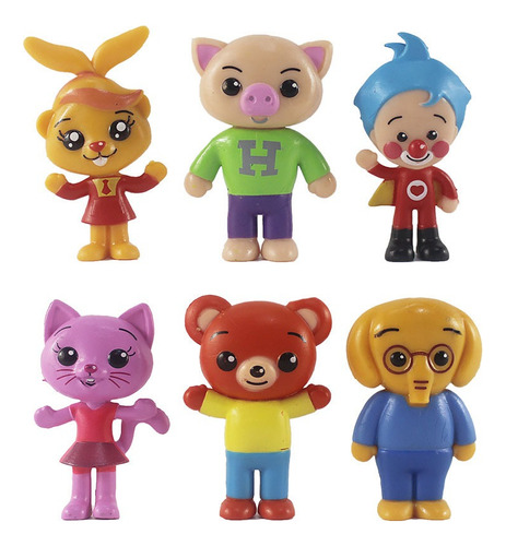 6pcs/set Plim Plim Clown Acción Figura Modelo Juguete Regalo