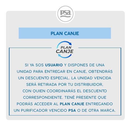 Imagen 6 de 6 de Filtro Purificador De Agua Psa - Senior 4 Bianco