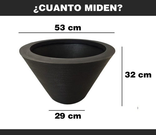 Imagen 7 de 7 de Maceta Minimalista Cono Mejor Que Fibra De Vidrio .34